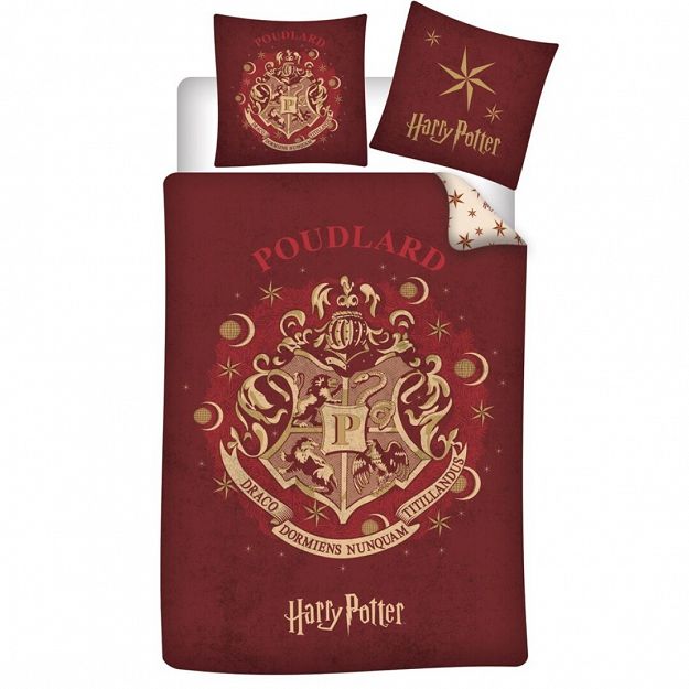 DUVET COVER HARRY POTTER POUDLARD 140X200+65X65CM 100% COTON EMB ECO