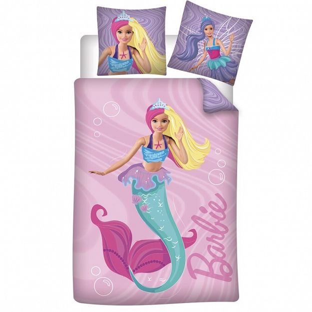 DUVET COVER BARBIE 140X200+65X65CM 100%COTON