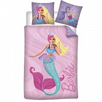 DUVET COVER BARBIE 140X200+65X65CM 100%COTON