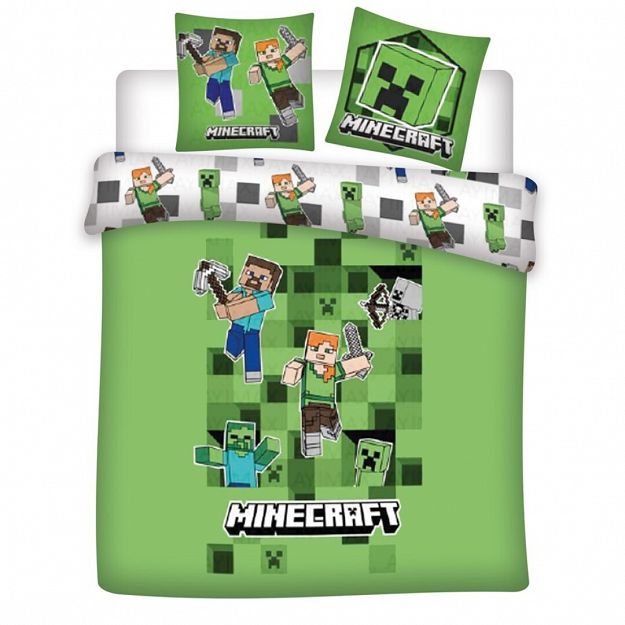 DUVET COVER MINECRAFT 240X220CM+2X65X65CM POLYCTOTON 52/48