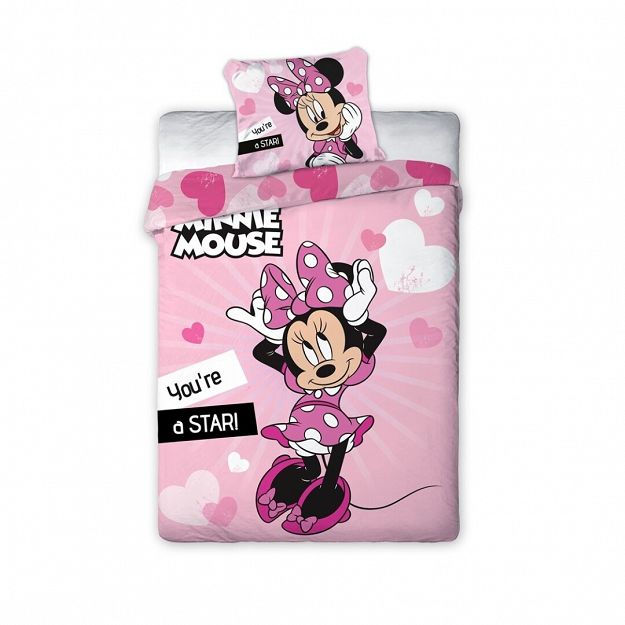 DUVET COVER MINNIE 140X200CM+63X63CM MICROFIBER