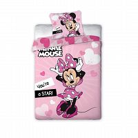 DUVET COVER MINNIE 140X200CM+63X63CM MICROFIBER