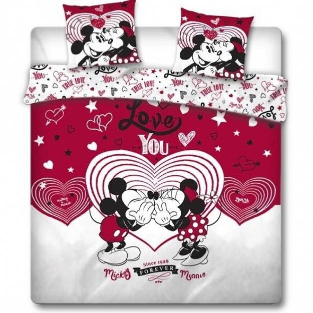 DUVET COVER MICKEY AND MINNIE 2P 240X220 + 2X63X63CM MICROFIBER