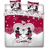 DUVET COVER MICKEY AND MINNIE 2P 240X220 + 2X63X63CM MICROFIBER