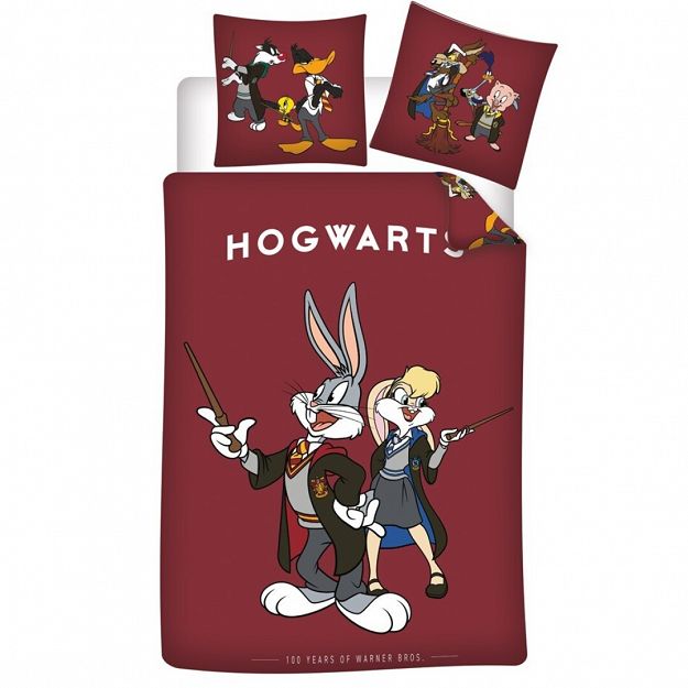 DUVET COVER WARNER 100Y Disney Hogwarts 140X200CM+65X65CM 100% COTON