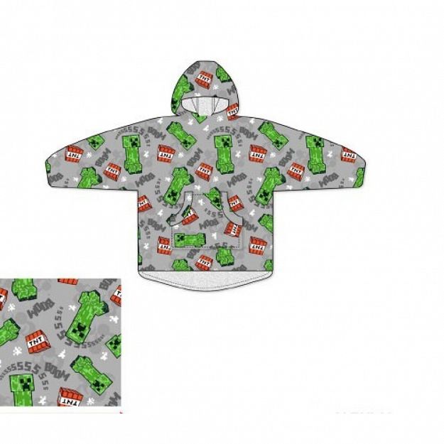 SWEAT PONCHO MINECRAFT CHILDREN SIZE 7-14Y