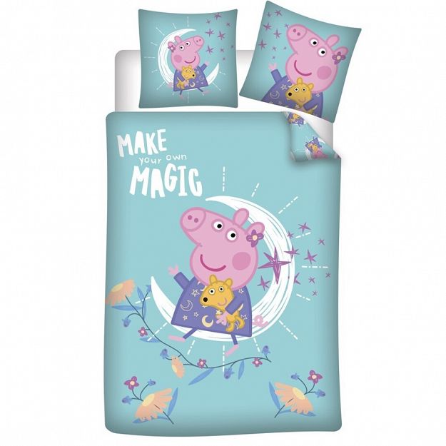 DUVET COVER PEPPA PIG 140X200+63X63CM 100% POLYESTER