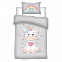 DUVET COVER UNICORN BABY 100X135+40X60CM