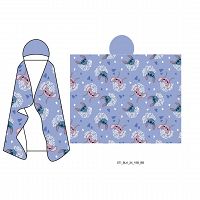 HOODED BLANKET STITCH 120X150CM FLANEL