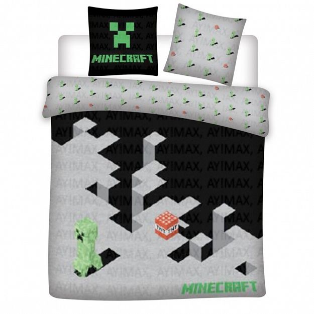 DUVET COVER MINECRAFT 240X220+2X65X65CM POLYCOTON