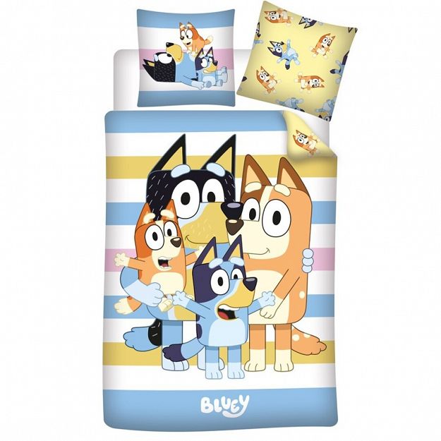 DUVET COVER BLUEY 140X200+65X65CM 100% COTTON