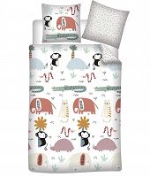 DUVET COVER Animals 140X200+65X65CM 100%COTON