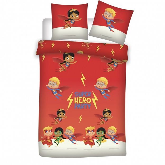 DUVET COVER HEROES FLANEL 140X200+65X65CM FLANEL