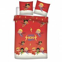 DUVET COVER HEROES FLANEL 140X200+65X65CM FLANEL