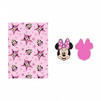 SET MINNIE CUSHION+BLANKET SHAPE CUSHION + CORAL BLANKET 100X140CM