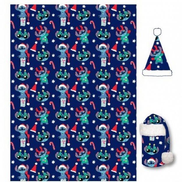 BLANKET  SET STITCH  100X140CM+HAT FLANNEL