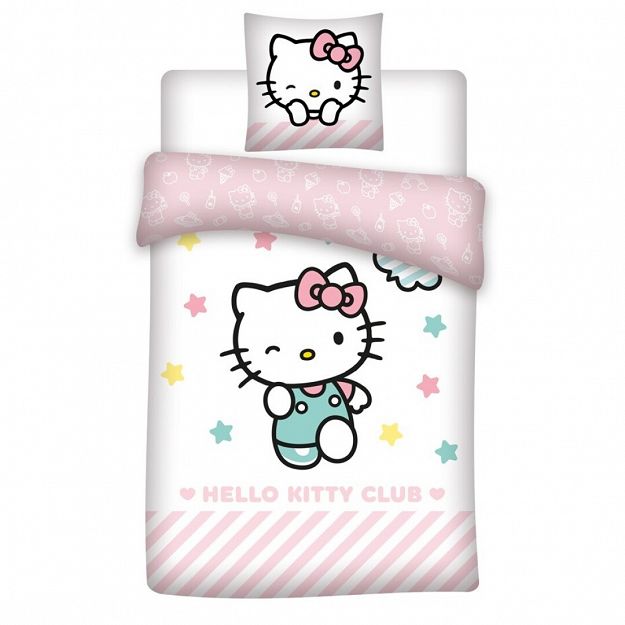 DUVET COVER HELLO KITTY 140X200+65X65CM 100% COTTON