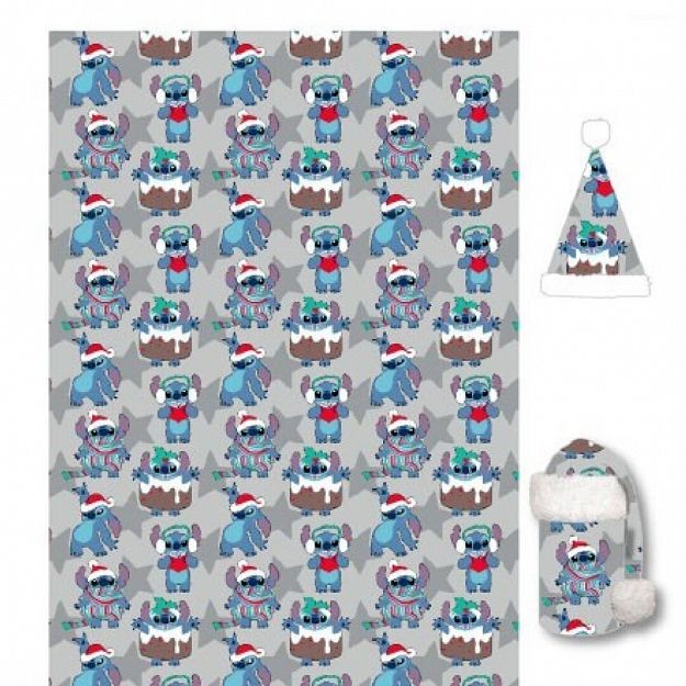 BLANKET  SET STITCH  100X140CM+HAT FLANNEL