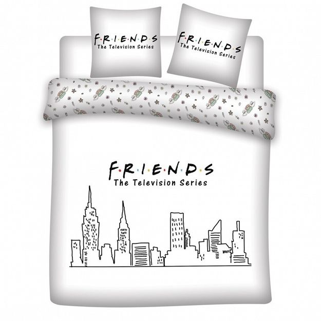DUVET COVER FRIENDS 2P 240X220+ 2X63X63CM MICROFIBER