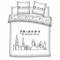 DUVET COVER FRIENDS 2P 240X220+ 2X63X63CM MICROFIBER