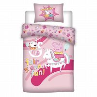 DUVET COVER PEPPA PIG 140X200CM+65X65CM COTON