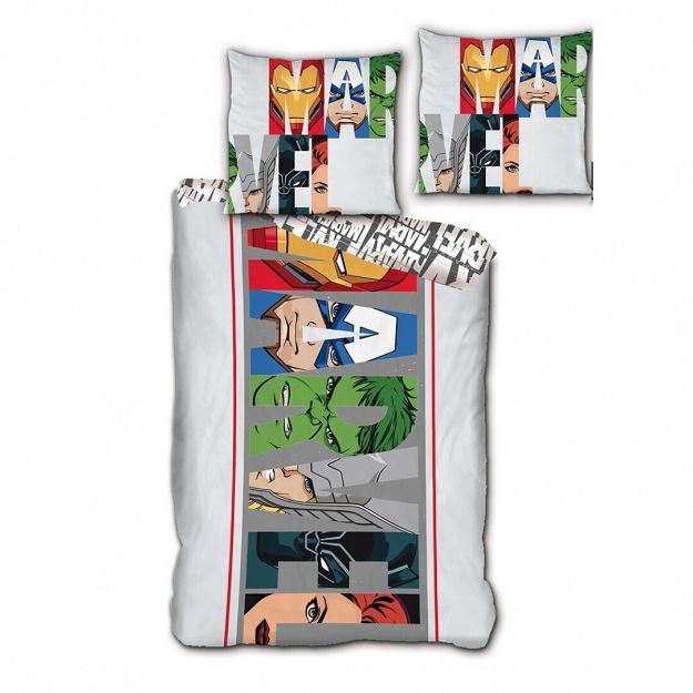 DUVET COVER AVENGERS 140X200+63X63CM MICROFIBER