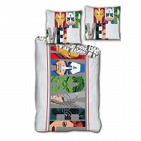 DUVET COVER AVENGERS 140X200+63X63CM MICROFIBER