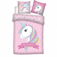 DUVET COVER UNICORN 140X200+63X63CM MICROFIBER