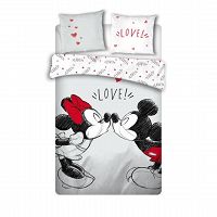DUVET COVER MICKEY AND MINNIE 2P 240X220+ 2X63X63CM MICROFIBER