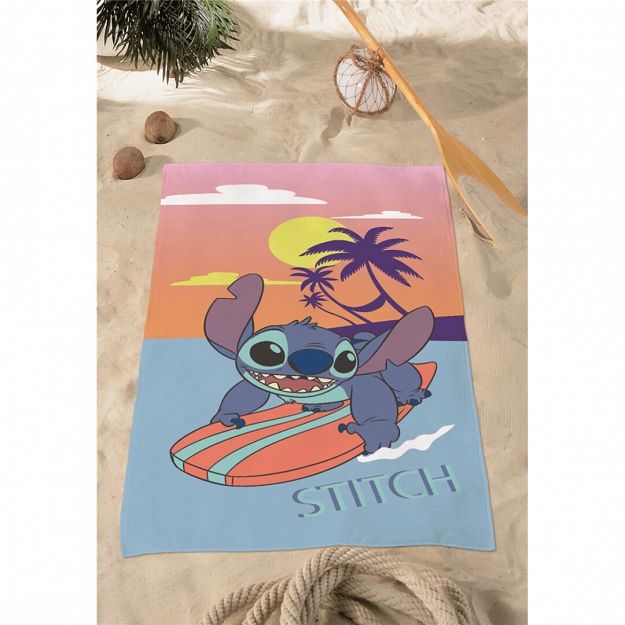 BEACH TOWEL STITCH 70X140CM 100% POLYESTER