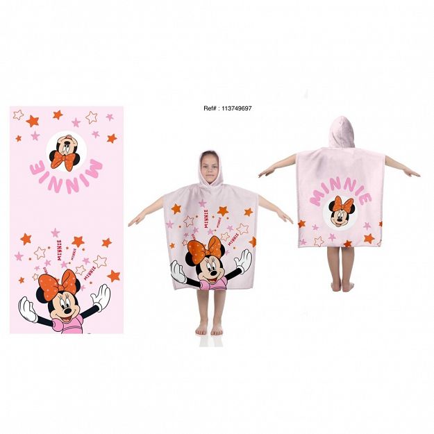 PONCHO MINNIE 60X120CM 100%COTON 320GSM