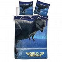 DUVET COVER DINO 140X200+63X63CM 100% POLYESTER