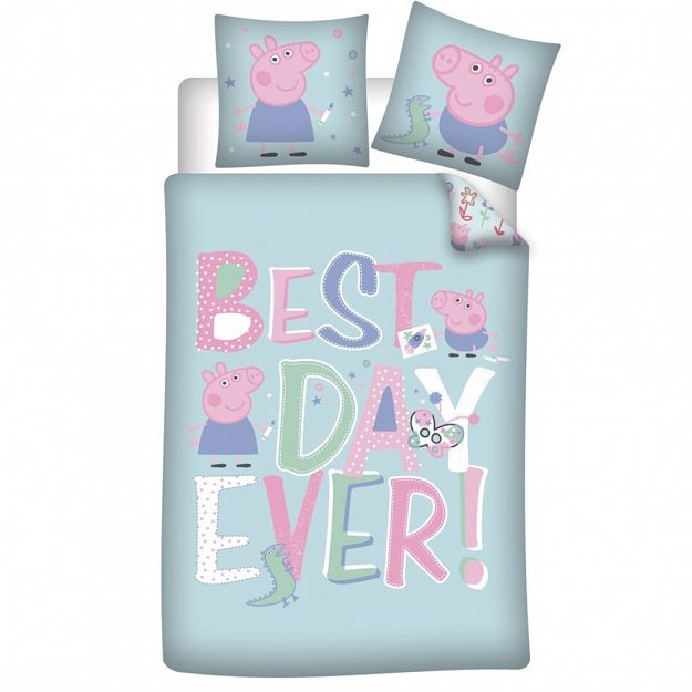 DUVET COVER PEPPA PIG 140X200+63X63CM 100% POLYESTER