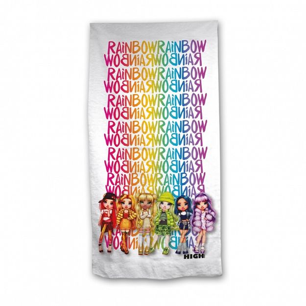 BEACH TOWEL RAINBOW HIGH 70X140CM 100% POLYESTER