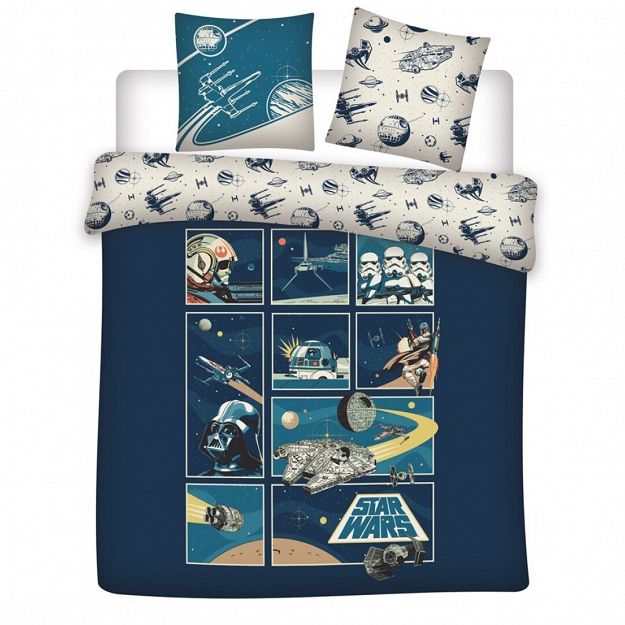 DUVET COVER STAR WARS 240X220+2X65X65CM 100% COTON