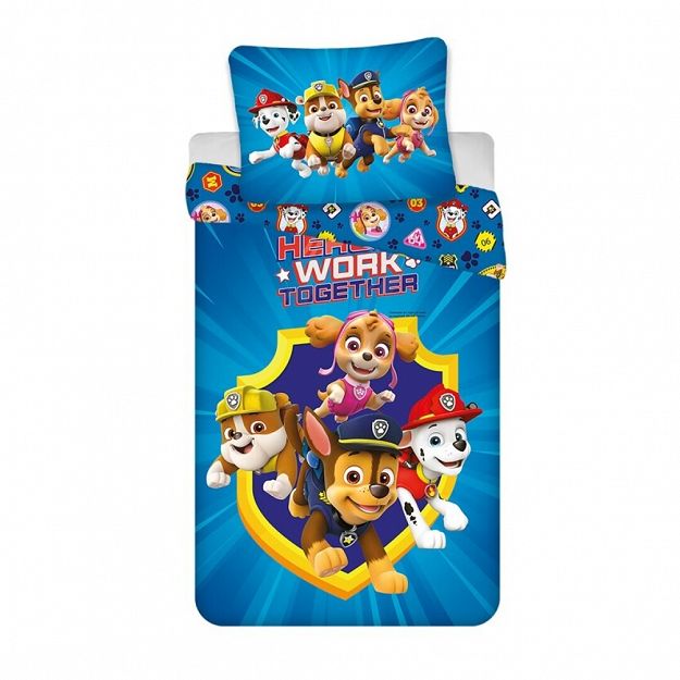 DUVET COVER PAW PATROL 140X200+65X65CM 100%COTTON