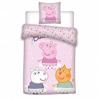 DUVET COVER PEPPA PIG 140X200CM+65X65CM COTON